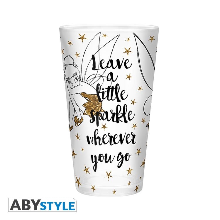 Produktbild: DISNEY - Large Glass - - Tinkerbell Gold - Glitter