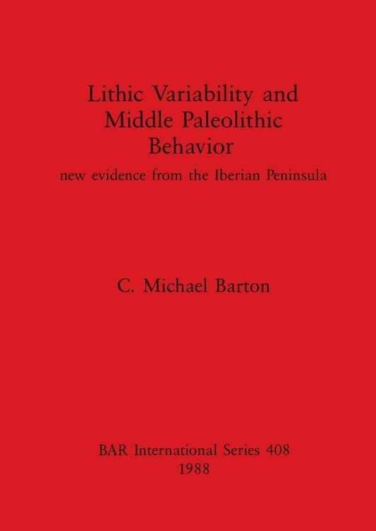 Produktbild: Lithic Variability and Middle Palaeolithic Behavior
