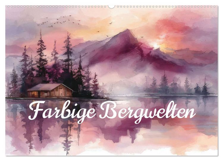 Produktbild: Farbige Bergwelten (Wandkalender 2026 DIN A2 quer), CALVENDO Monatskalender