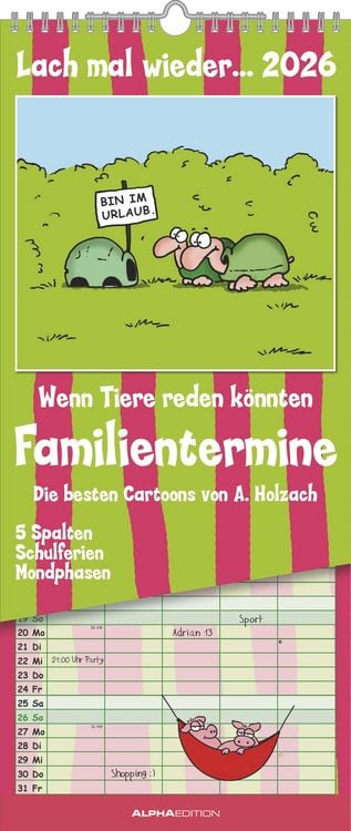 Produktbild: Lach mal wieder... 2026 Familienplaner - Familienkalender - Wandkalender - 19,5x45