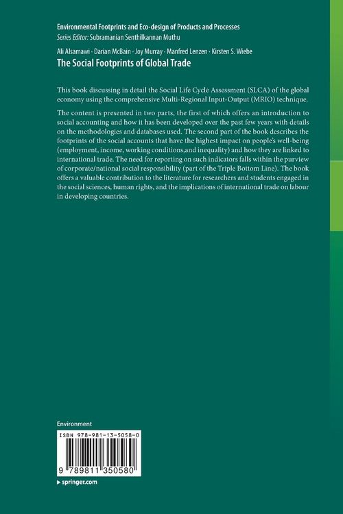 Produktbild: The Social Footprints of Global Trade