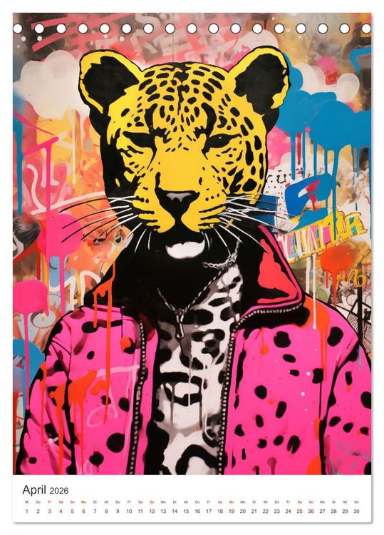 Produktbild: STREETART Neu Erleben Ein KI-Kunstkalender (Tischkalender 2026 DIN A5 hoch), CALVENDO Monatskalender