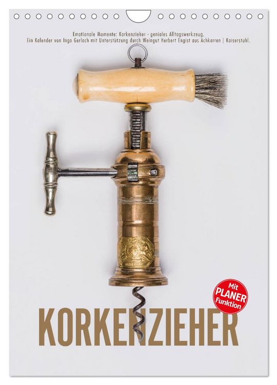 Produktbild: Emotionale Momente: Korkenzieher - geniales Alltagswerkzeug. Planer. (Wandkalender 2026 DIN A4 hoch), CALVENDO Monatskalender