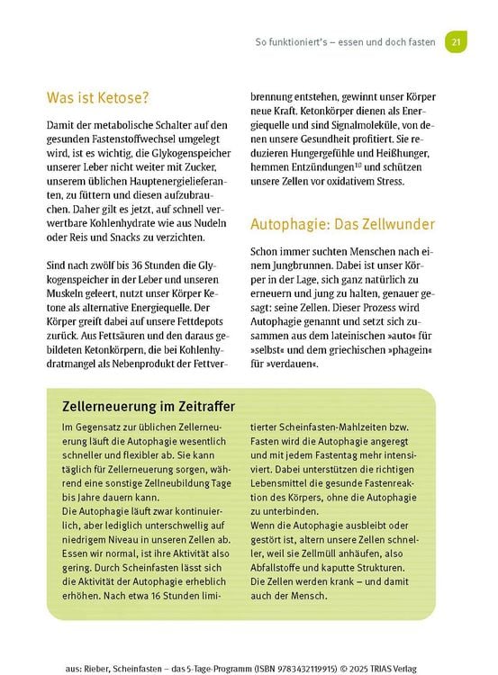 Produktbild: Scheinfasten - das 5-Tage-Programm