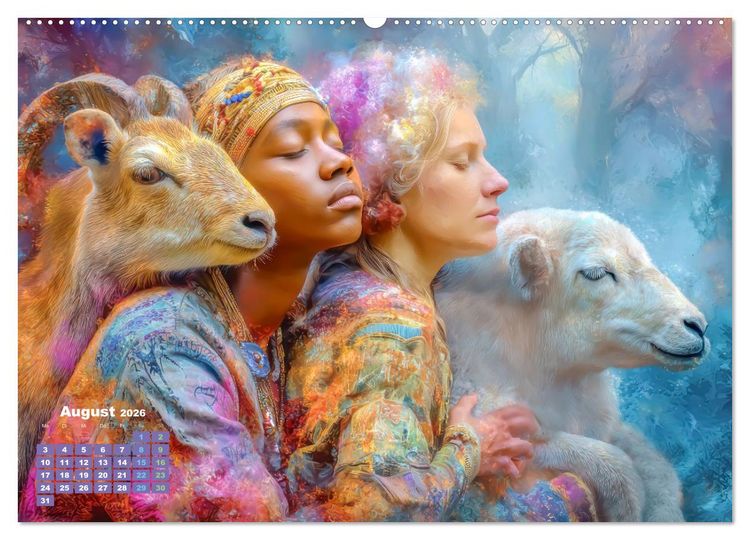 Produktbild: Zeichen der Liebe &ndash; Malerische Fantasiewerke (hochwertiger Premium Wandkalender 2026 DIN A2 quer), Kunstdruck in Hochglanz
