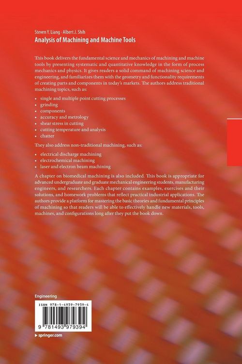 Produktbild: Analysis of Machining and Machine Tools