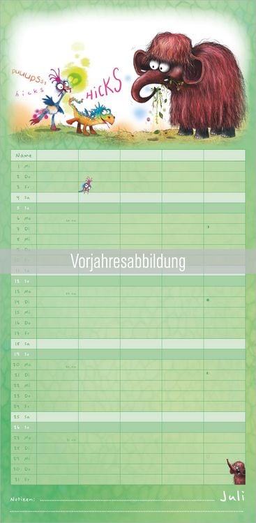 Produktbild: Familienplaner Furzipups der Knatterdrache 2027