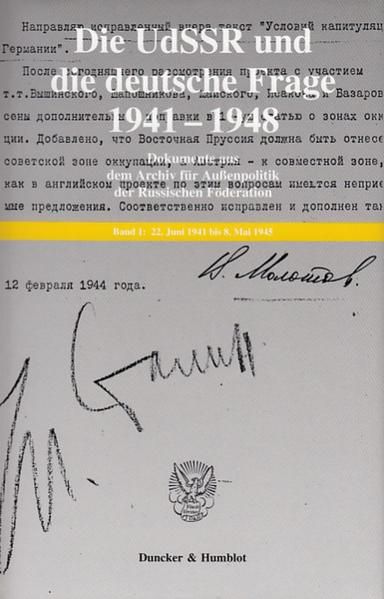 Produktbild: Die UdSSR und die deutsche Frage 1941&ndash;1948.