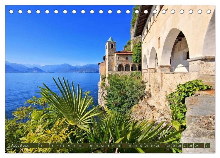 Produktbild: Lago Maggiore - Bezaubernde Orte am Ostufer (Tischkalender 2026 DIN A5 quer), CALVENDO Monatskalender