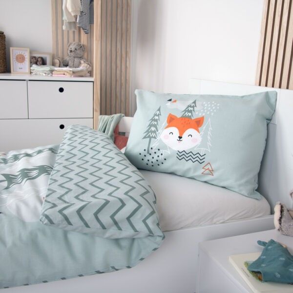 Produktbild: Babybest&reg; 2485410063 - Nordic Forest, Bettw&auml;sche-Set, Baumwolle/Renforc&eacute;, 100x135/40x60cm