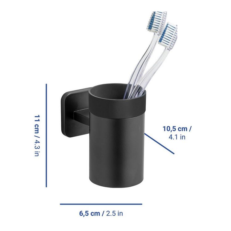 Produktbild: Turbo-Loc&reg; Zahnputzbecherhalter Uno Mod. Porto Black, Befestigen ohne Bohren