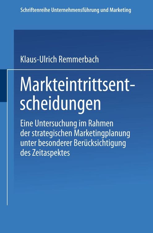 Produktbild: Markteintrittsentscheidungen
