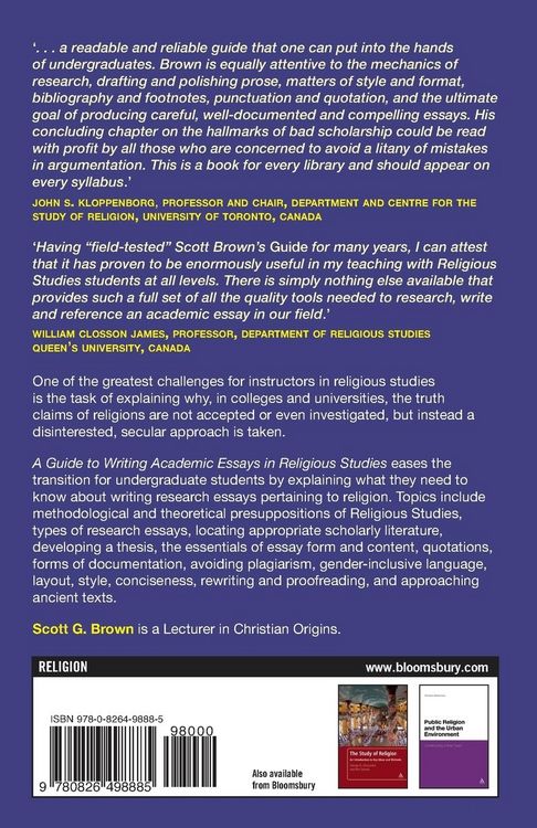 Produktbild: A Guide to Writing Academic Essays in Religious Studies
