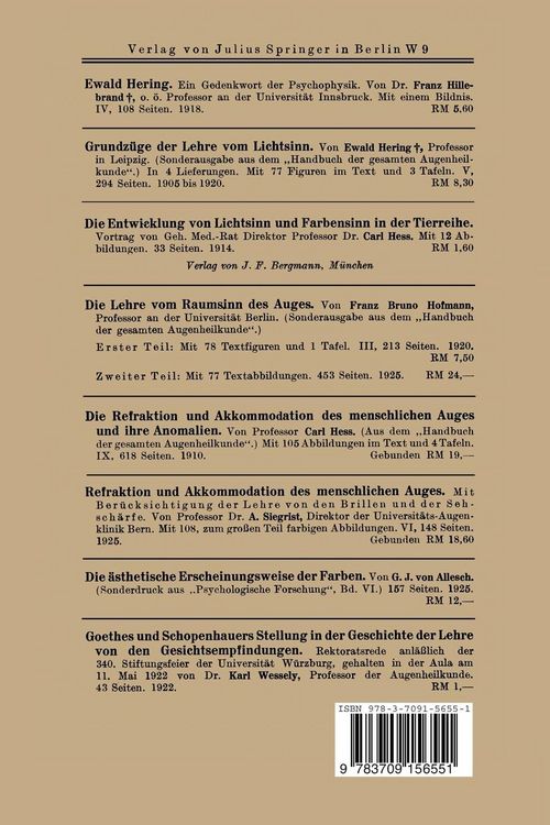 Produktbild: Lehre von den Gesichtsempfindungen
