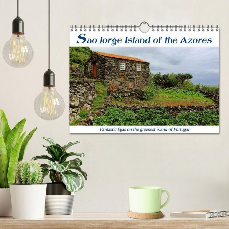 Produktbild: Sao Jorge Island of the Azores - fantastic fajas on the greenest island of Portugal (Wall Calendar 2026 DIN A4 landscape), CALVENDO 12 Month Wall Calendar