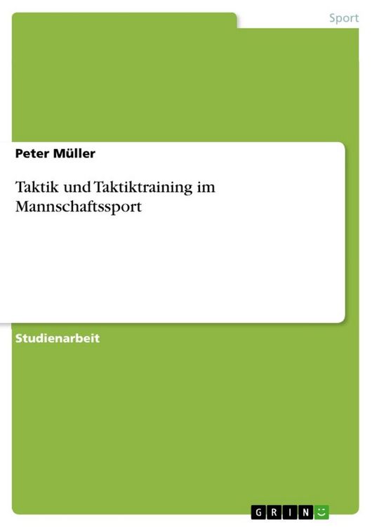 Produktbild: Taktik und Taktiktraining im Mannschaftssport