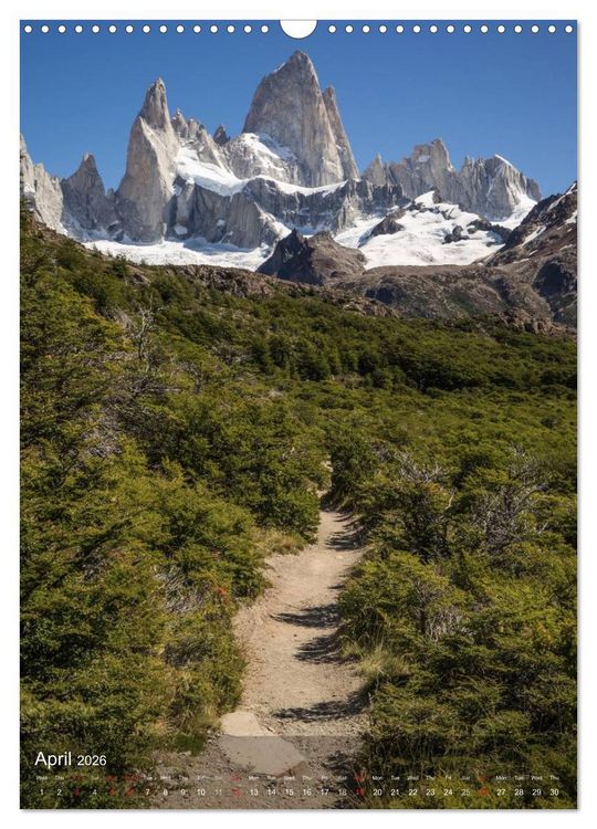 Produktbild: Majestic Mountains Cerro Torre & Fitzroy Patagonia / UK-Version (Wall Calendar 2026 DIN A3 portrait), CALVENDO 12 Month Wall Calendar