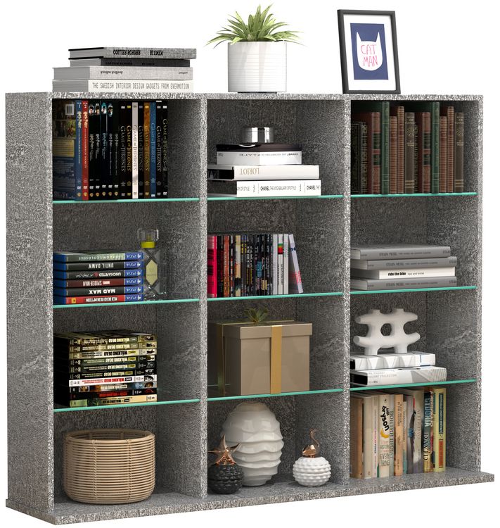 Produktbild: Holz CD DVD Standregal Bücherregal Regal Zilas L