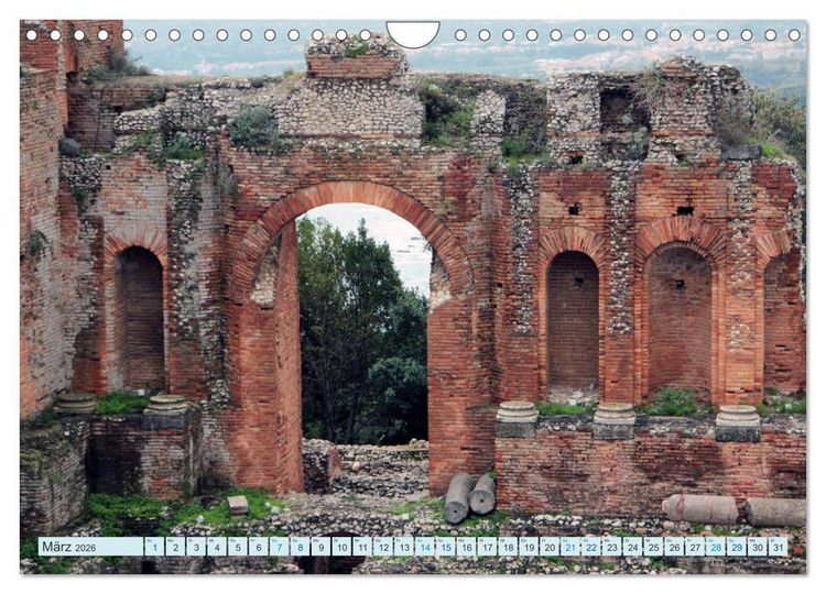 Produktbild: Taormina Siziliens Perle (Wandkalender 2026 DIN A4 quer), CALVENDO Monatskalender