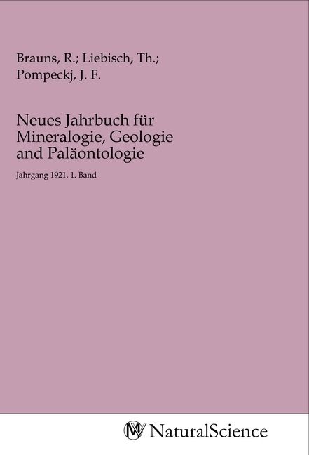 Produktbild: Neues Jahrbuch f&uuml;r Mineralogie, Geologie and Pal&auml;ontologie