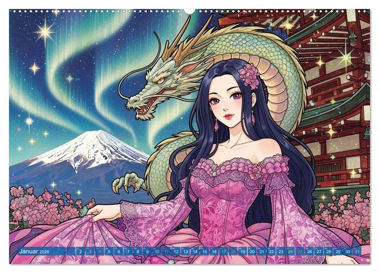 Produktbild: Shōnen-Abenteuer und Shōjo-Romantik - Ein Manga-Kalender f&uuml;r Herz und Seele (Wandkalender 2026 DIN A2 quer), CALVENDO Monatskalender