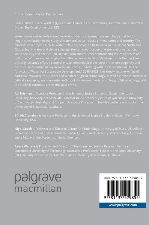 Produktbild: Water, Crime and Security in the Twenty-First Century
