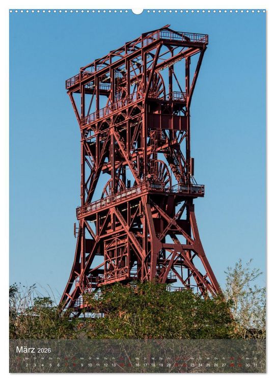 Produktbild: F&ouml;rdert&uuml;rme im Ruhrgebiet - Skulpturen der Vergangenheit (Wandkalender 2026 DIN A2 hoch), CALVENDO Monatskalender