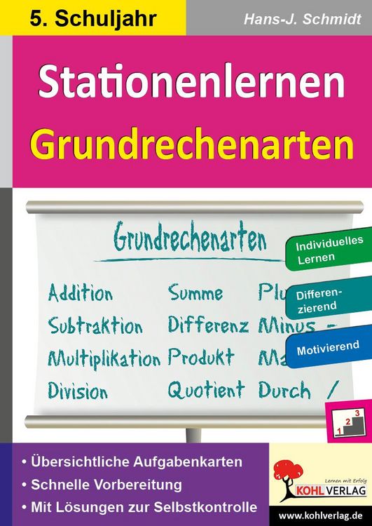 Produktbild: Stationenlernen Grundrechenarten / Klasse 5