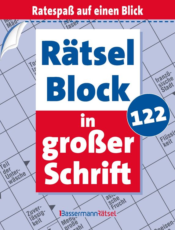 Produktbild: R&auml;tselblock in gro&szlig;er Schrift 122