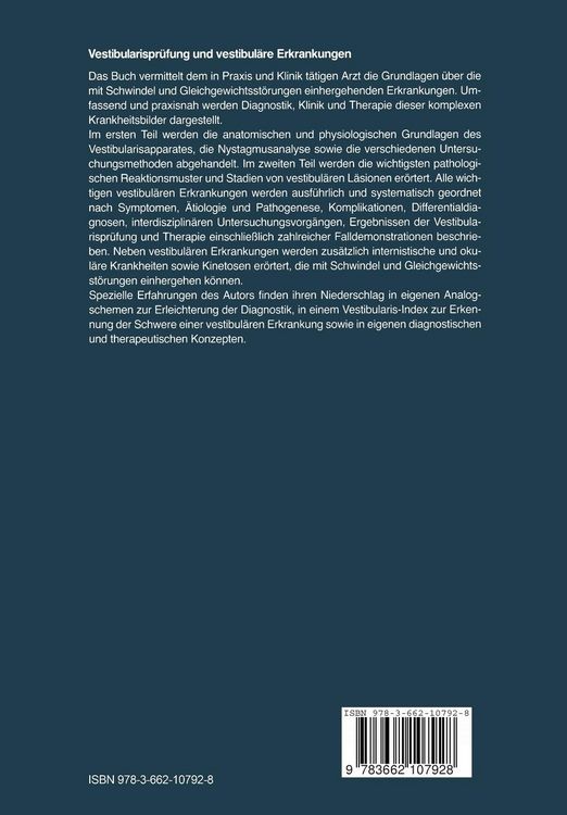 Produktbild: Vestibularispr&uuml;fung und vestibul&auml;re Erkrankungen