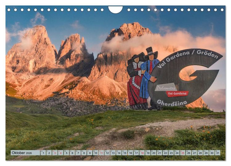 Produktbild: Dolomiten, Alpenparadies im Norden Italiens (Wandkalender 2026 DIN A4 quer), CALVENDO Monatskalender