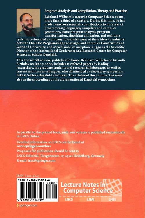 Produktbild: Program Analysis and Compilation, Theory and Practice