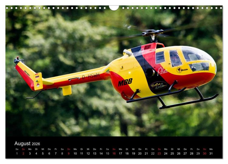 Produktbild: Modellhelis (Wandkalender 2026 DIN A3 quer), CALVENDO Monatskalender