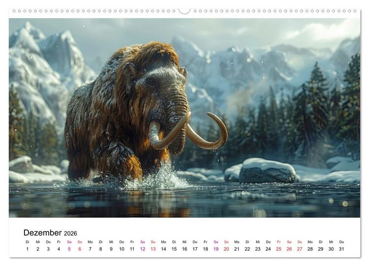 Produktbild: Reise in die Urzeit (Wandkalender 2026 DIN A2 quer), CALVENDO Monatskalender