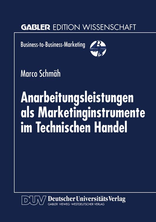 Produktbild: Anarbeitungsleistungen als Marketinginstrumente im Technischen Handel