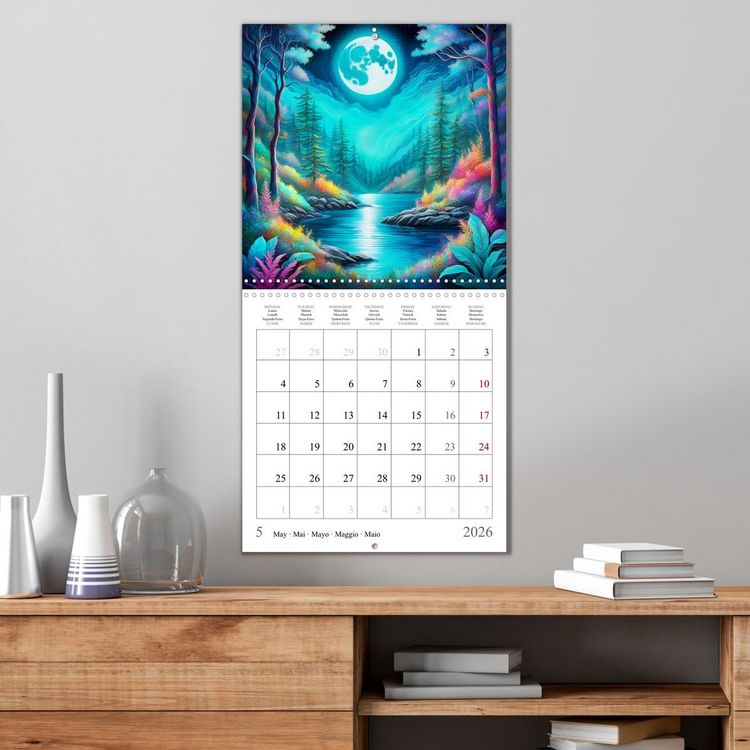 Produktbild: Nuits exotiques (Calendrier mural carr&eacute; 2026 30x30 cm) Calendrier double avec une page pour vos prises de notes