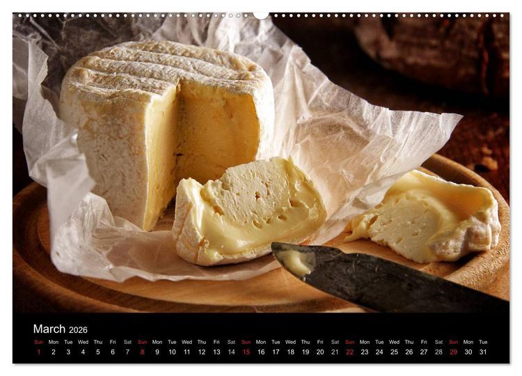 Produktbild: Delicious - Gourmet Food Calendar 2026 / UK-Version (High Quality Premium Wall Calendar 2026 DIN A2 landscape),CALVENDO 12 Month Wall Calendar