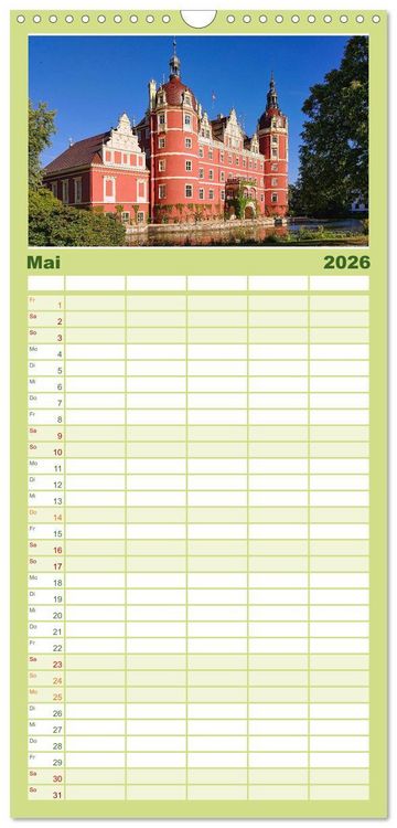 Produktbild: Familienplaner 2026 - Perlen der Oberlausitz mit 5 Spalten (Wandkalender, 21 x 45 cm) CALVENDO