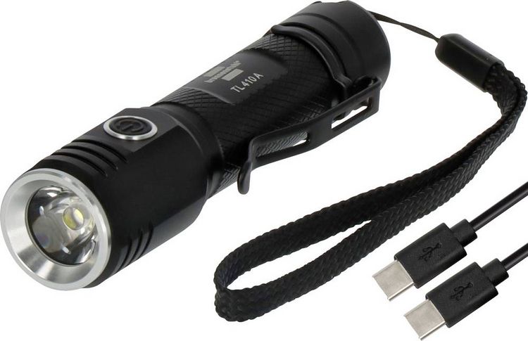 Produktbild: Brennenstuhl TL 410A LED Taschenlampe mit USB-Schnittstelle akkubetrieben 400lm 29h