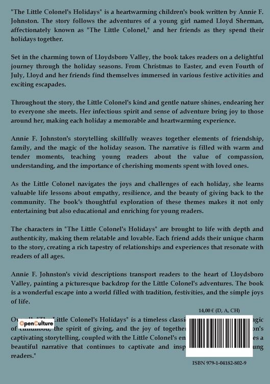 Produktbild: The Little Colonel's Holidays