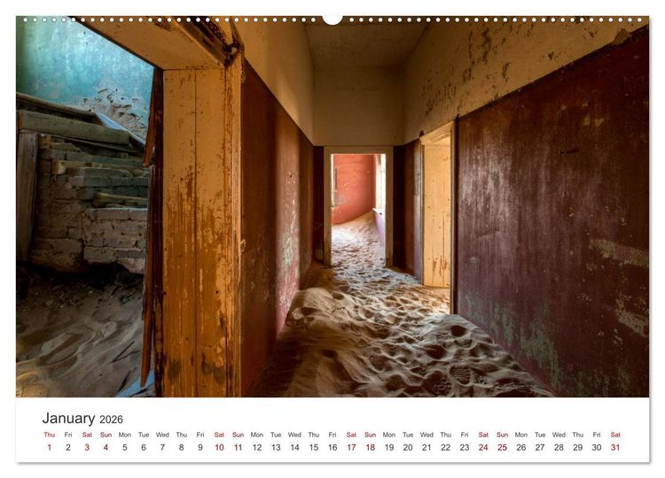 Produktbild: Kolmanskop Sand storm in town (Wall Calendar 2026 DIN A2 landscape), CALVENDO 12 Month Wall Calendar