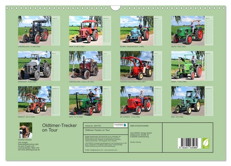 Produktbild: Oldtimer-Trecker on Tour (Wandkalender 2026 DIN A3 quer), CALVENDO Monatskalender