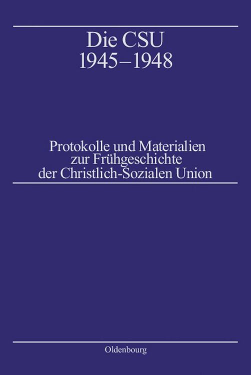 Produktbild: Die CSU 1945-1948