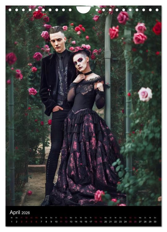 Produktbild: Gothic Kalender - Ein Jahr voller Gothic-Mystik und Eleganz (Wandkalender 2026 DIN A4 hoch), CALVENDO Monatskalender