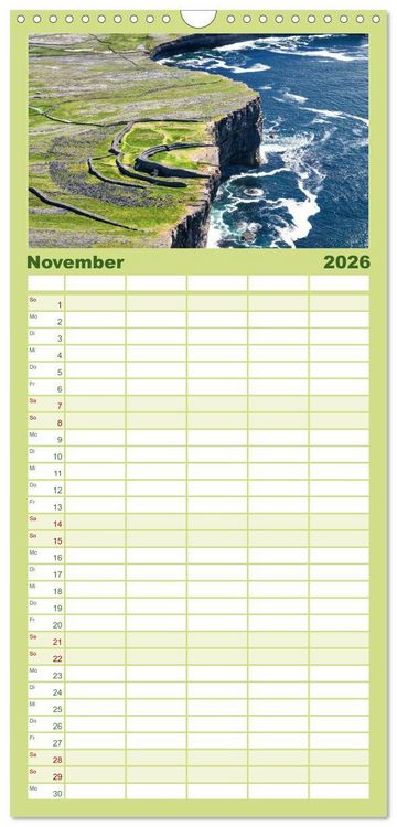 Produktbild: Familienplaner 2026 - Irlands Westk&uuml;ste mit 5 Spalten (Wandkalender, 21 x 45 cm) CALVENDO