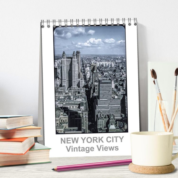 Produktbild: NEW YORK CITY - Vintage Views (Tischkalender 2026 DIN A5 hoch), CALVENDO Monatskalender