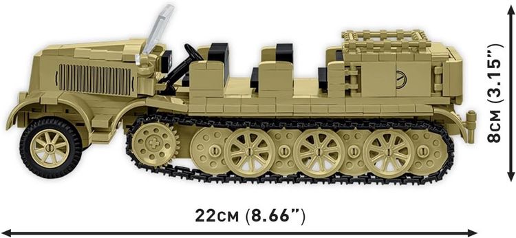 Produktbild: COBI Historical Collection 3143 - Sd.Kfz.8 Towing 8.8 cm Flak 36, WWII, Bausatz 1:35, 975/2 Klemmbausteine