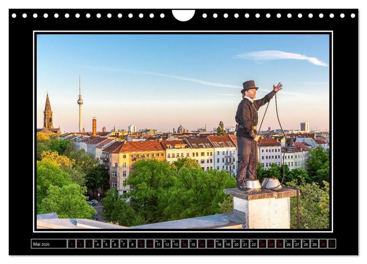 Produktbild: Schornsteinfeger &uuml;ber Berlin - Gl&uuml;cksblicke (Wandkalender 2026 DIN A4 quer), CALVENDO Monatskalender