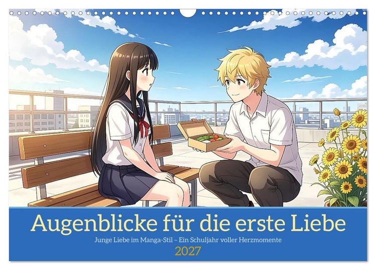 Produktbild: Augenblicke f&uuml;r die erste Liebe (Wandkalender 2027 DIN A3 quer), CALVENDO Monatskalender