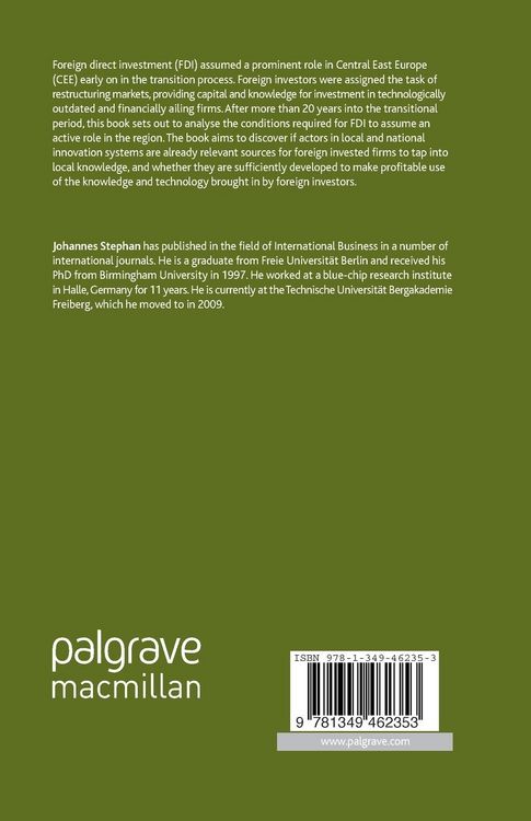 Produktbild: The Technological Role of Inward Foreign Direct Investment in Central East Europe